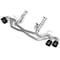 Afe Stainless Steel, Without Muffler, 3 Inch To 2.5 Inch Diameter Pipe, Dual Exhaust With Quad Exit 49-34127NM-B - alternate 1